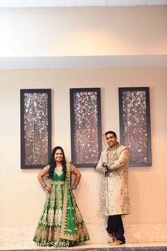Elegant indian couple posing for photo shoot Elegant indian couple posing for photo shoot