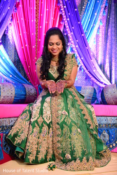 Gorgeous indian bride showing bridal mehndi art Gorgeous indian bride showing bridal mehndi art
