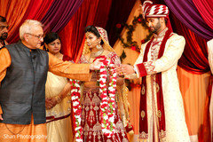 Jaimala ritual. indian wedding ceremony,indian bride and groom,mandap