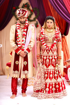 Indian bride and groom sweet shot. indian wedding ceremony,indian bride and groom,mandap