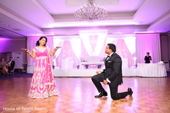 Joyful indian bride and groom's performance indian wedding reception,indian bride and groom,dj and entertainment