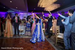 Joyful indian bride and groom arriving at wedding reception Joyful indian bride and groom arriving at wedding reception