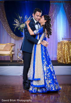 Romantic indian bride and groom's first dance Romantic indian bride and groom's first dance