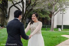Joyful first look capture indian groom fashion,indian bride fashion,first look photography