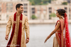 Sweet indian bride and groom first look Sweet indian bride and groom first look