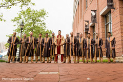 Elegant indian groom with groomsmen Elegant indian groom with groomsmen
