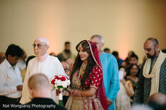 Charming indian bride's entrance indian wedding ceremony,indian bride fashion,bridal jewelry,indian bridal bouquet