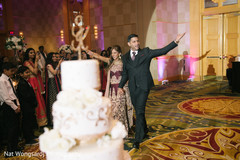 Vibrant indian bride and groom entrance indian wedding reception,indian groom fashion,indian bride fashion