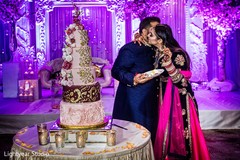 Fairy tale Indian wedding reception. indian wedding reception,wedding cake,indian bride and groom