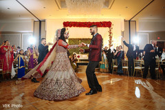 Heart melting couple having their first dance indian wedding reception,indian bride and groom,dj and entertainment,first dance