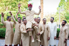 Indian groomsmen lifting groom indian bridal party,indian groom fashion,indian groomsmen fashion
