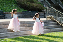 Sweet flower girls in pink. indian wedding ceremony,flower girls