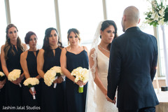Sweet Indian bridal party. indian bride and groom,christian indian wedding ceremony,floral and decor,indian bridesmaids