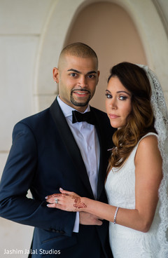Sweet indian couple photo shoot. tux,indian wedding photography,white wedding dress