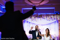 Indian wedding reception toast. indian wedding reception,indian groom and bride