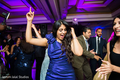 Joyous Indian wedding celebration. indian wedding reception,dj