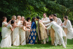 Creative indian wedding party portrait indian bridal party,indian wedding party