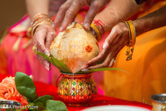 Ceremonious coconut at mehndi party Ceremonious coconut at mehndi party