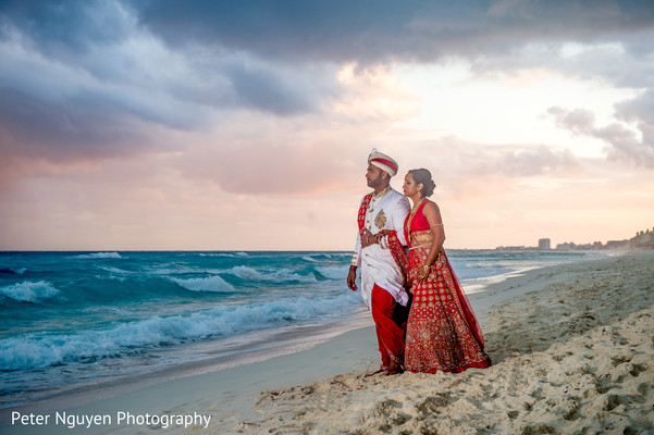 indian bride and groom,outdoor photography