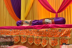 Garba stage cushions. pre-wedding celebration,garba,floral and decor,stage