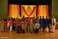Brilliant pre-wedding family portrait. pre-wedding celebration,garba,indian bride and groom,indian wedding photography
