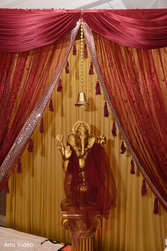 Lord Ganesh deity. indian wedding ceremony,floral and decor