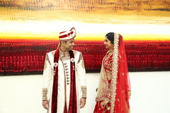Indian couple wedding wear. indian wedding photography,indian bride and groom,ceremony fashion