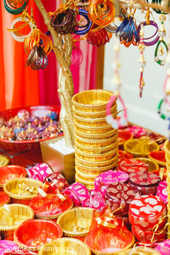 Colorful sangeet favors station Colorful sangeet favors station