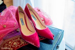 Hot pink bridal shoes. Hot pink bridal shoes.