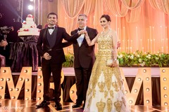 Heartwarming Indian wedding scene. reception fashion,indian wedding reception,indian bride and groom