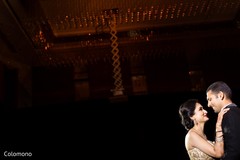 Indian newlyweds first dance glance. indian wedding reception,indian bride and groom,dj