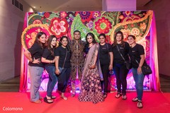 Sangeet red carpet. pre-wedding celebrations,sangeet,bride and groom,pre-wedding fashion