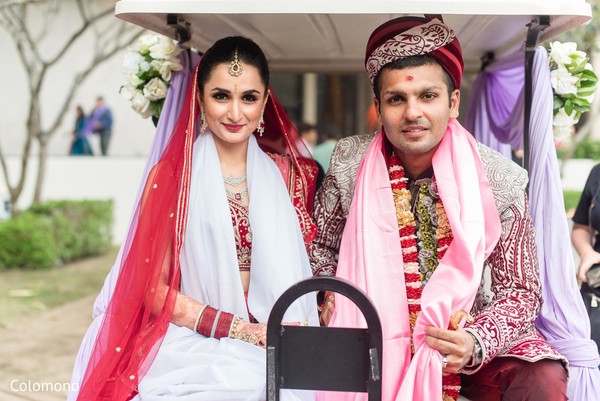 Traditional Indian bride and groom.