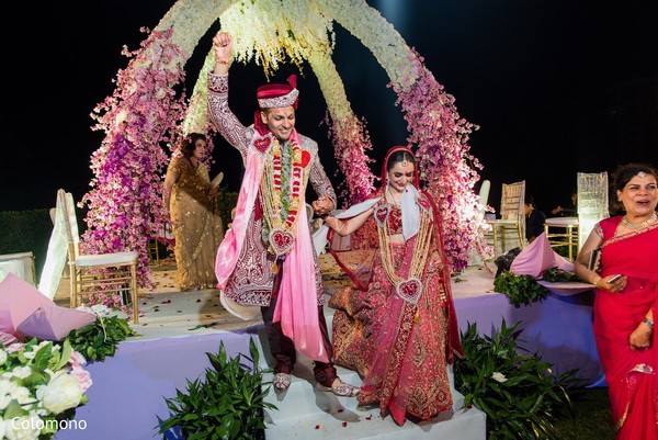 Happy Indian Newlyweds.