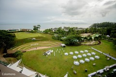 Fabulous Aerial view of wedding venue. indian wedding ceremony,indian bride and groom,venue