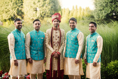Stylish Indian groom and groomsmen. Stylish Indian groom and groomsmen.
