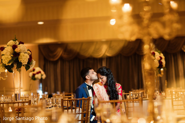 indian bride and groom,floral and decor,indian wedding reception