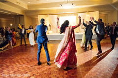 Indian newlyweds vibrant entrance. indian wedding reception,dj,indian bride and groom,choreography