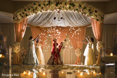 Mesmerizing indian newlyweds portrait indian wedding mandap,peach mandap,indian newlyweds