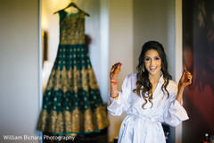 Indian bride getting ready for her wedding celebration. Indian bride getting ready for her wedding celebration.