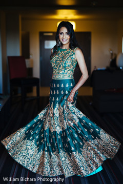 Mesmerizing Indian bride green emerald lehenga. Mesmerizing Indian bride green emerald lehenga.