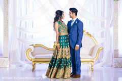 Beloved Indian newlywed couple. indian wedding reception,wedding stage,floral and decor