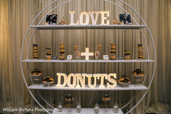 Donut and dessert bar. indian wedding reception,cakes and treats,catering