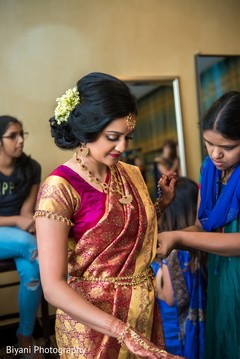 South Bridal saree draping. South Bridal saree draping.