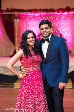 Dazzling Indian Newlyweds. indian wedding reception,indian bride and groom,reception fashion