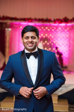 Indian groom blue tux. Indian groom blue tux.