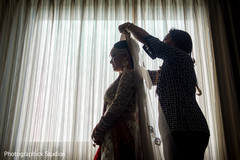 Indian bride dupatta drape. indian bride,dupatta,getting ready
