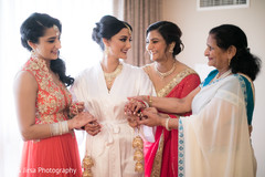 Joyful indian wedding moments indian bridesmaids,getting ready,indian bride jewelry