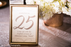 Indian wedding golden table numbers indian wedding reception,indian wedding details