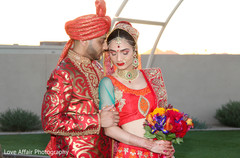 See this adorable indian couple indian bride fashion,indian groom fashion,bridal jewelry,bridal bouquet